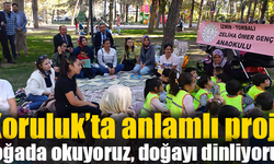 Yüzlerce öğrenci doğada kitap okudu