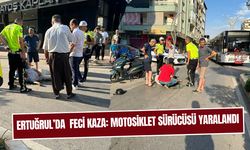 Yaralı motosikletli hastaneye kaldırıldı