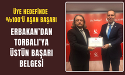 Yeniden Refah Partisi Torbalı İlçe Teşkilatına Üstün Başarı Belgesi