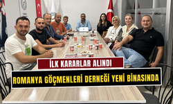 Yeni dernek binasında ilk toplantı