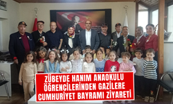 Minik öğrencilerden gazilere anlamlı ziyaret