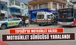 Motosiklet sürücüsü yaralandı