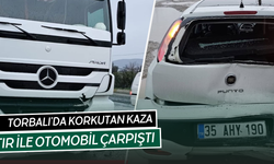 Tır ile otomobil çarpıştı