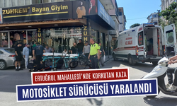 Motosiklet sürücüsü yaralandı