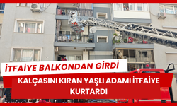 Kalçasını Kıran Yaşlıyı İtfaiye Balkonundan Kurtardı