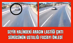 Torbalı’da Seyir Halindeki Otomobilin Lastiği Koptu