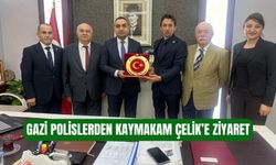 Gazi polislerden kaymakama ziyaret