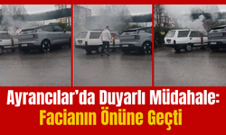 Duyarlı vatandaş yangını yağmur suları ile söndrdü