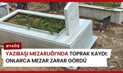 Yazıbaşı Mezarlığı’nda Hüzünlü Manzara