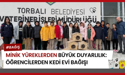 Minik Yüreklerden Büyük Duyarlılık: Öğrencilerden Kedi Evi Bağışı