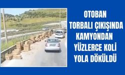 Otoyolda Korkutan Olay: Kamyondan Dökülen Koliler Trafiği Durdurdu