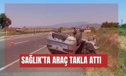 Sağlık'ta araç takla attı