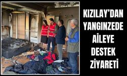 Kızılay'dan yangınzede aileye destek eli