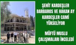 Şehit kardeşlerin adını yaşatacak cami yükseliyor