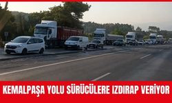 Torbalı - Kemalpaşa yolunda trafik çilesi