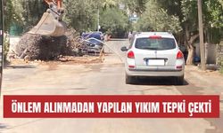 Ertuğrul’da yıkım sırasında tehlikeli görüntü