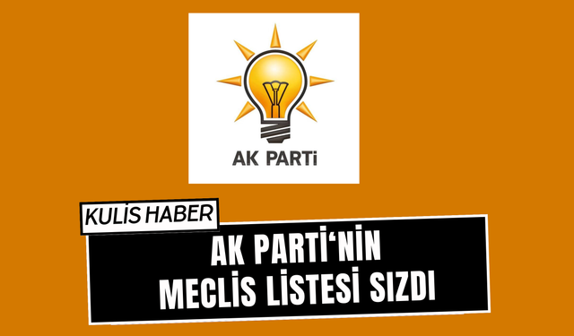 İşte sıralama olmaksızın AK Parti meclis listesi