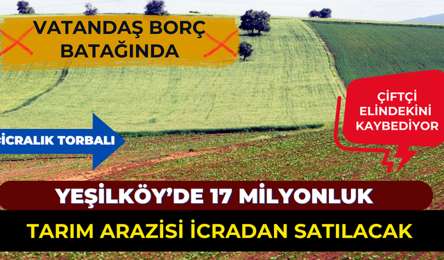 Yeşilköy’de Tarla Satışa Çıkıyor