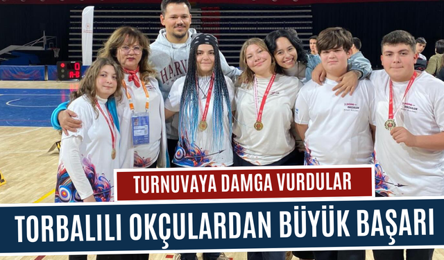 Torbalılı genç okçular turnuvaya damga vurdu