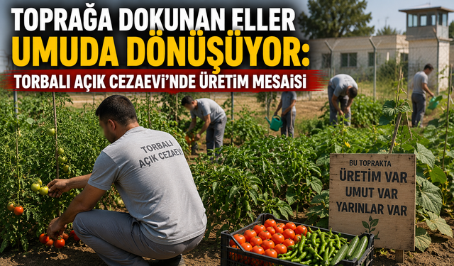 Torbalı'da Mahkumlar Toprağı İşliyor, Sofralara Üretim Taşıyor