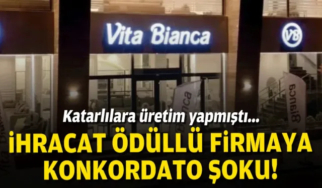 Ödüllü şirkete konkordato şoku!