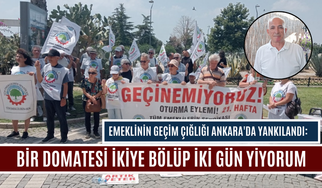 Torbalılı emeklinin geçim çığlığı Ankara'da yankılandı