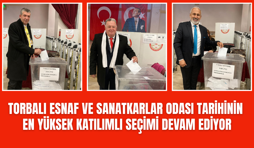 Torbalı Esnaf Odası seçimleri yoğun katılımla devam ediyor