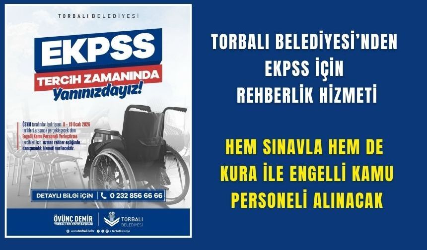 Torbalı Belediyesi'nden EKPSS için rehberlik hizmeti