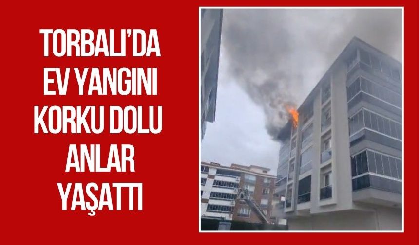 Ev yangını paniğe neden oldu