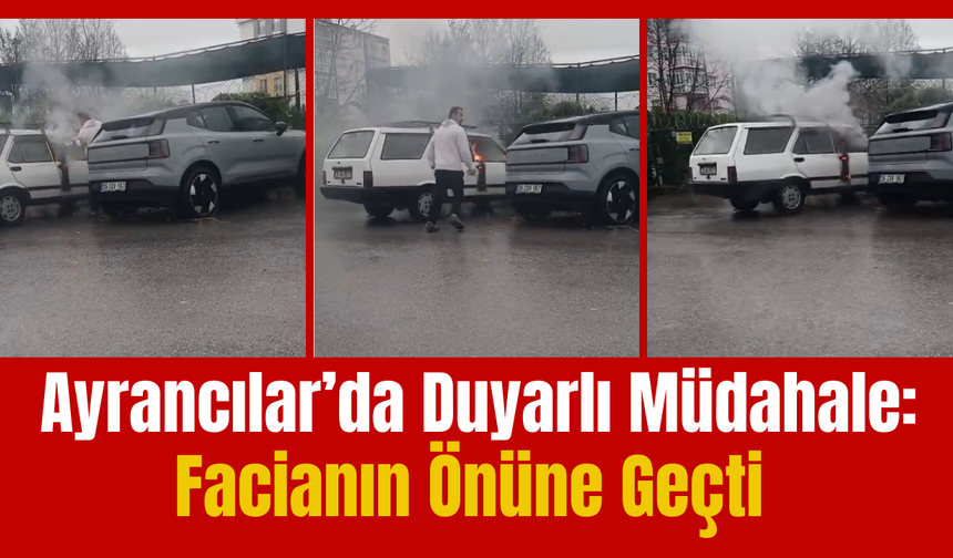 Duyarlı vatandaş yangını yağmur suları ile söndrdü