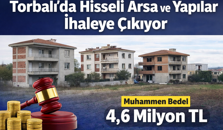 Torbalı’da Hisseli Dev Arsa ve Yapılar İhaleye Çıkıyor