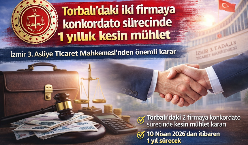 Torbalı’daki iki firmaya konkordato sürecinde 1 yıllık kesin mühlet
