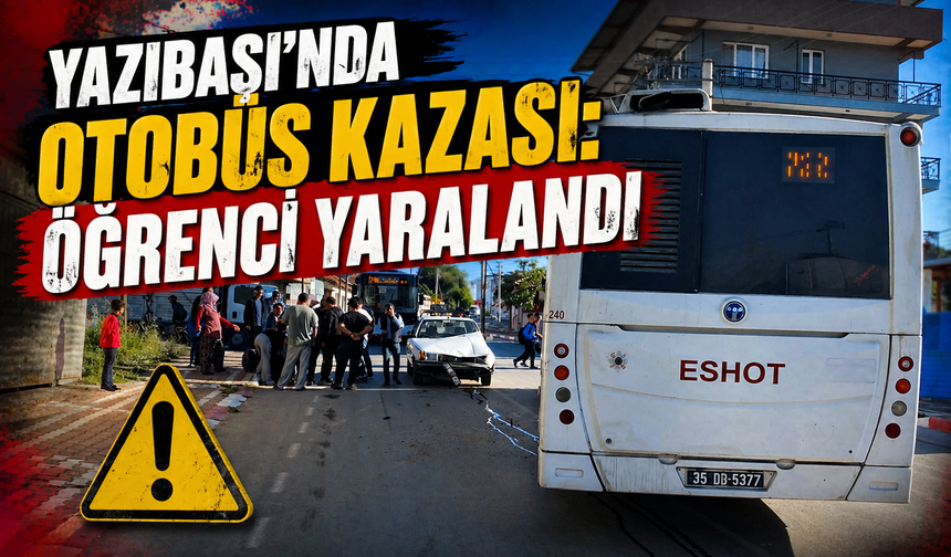 ESHOT Otobüsü Otomobille Çarpıştı