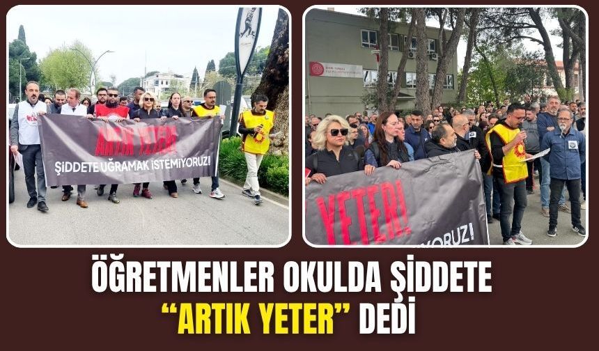 Torbalı’da Öğretmenlerden Şiddet Protestosu