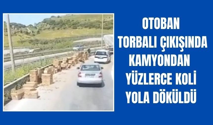 Otoyolda Korkutan Olay: Kamyondan Dökülen Koliler Trafiği Durdurdu