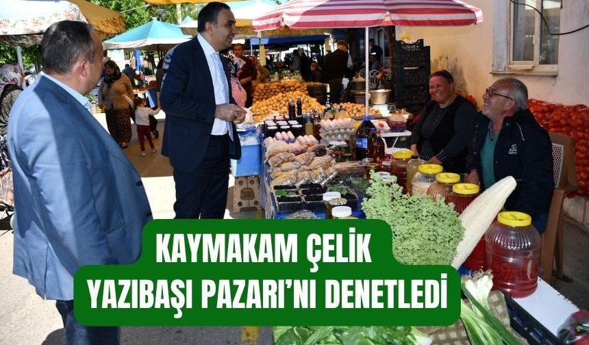 Kaymakam Çelik Yazıbaşı Pazarı'nı denetledi
