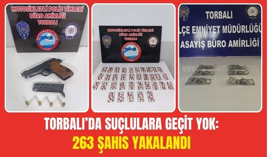 Torbalı’da Suçlulara Geçit Yok: 263 Şahıs Yakalandı