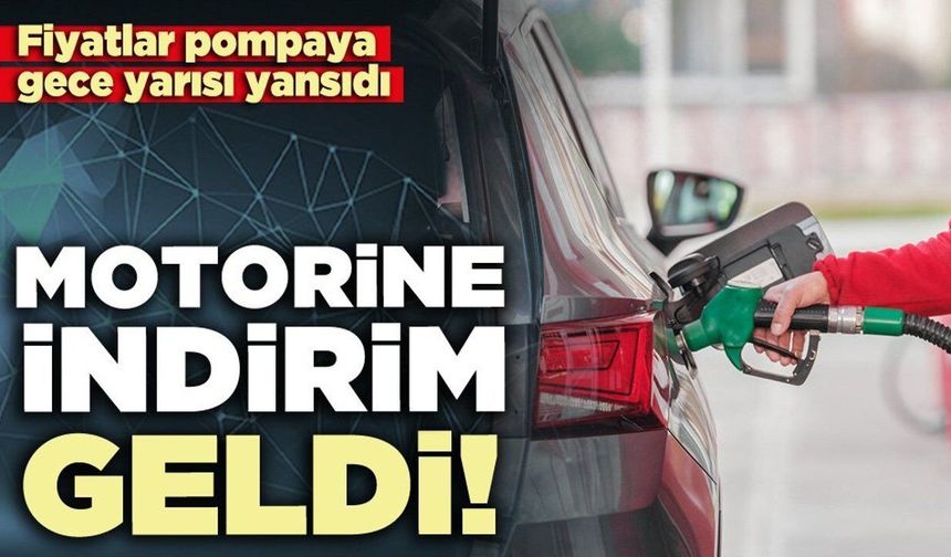 Motorine bu kez indirim geldi