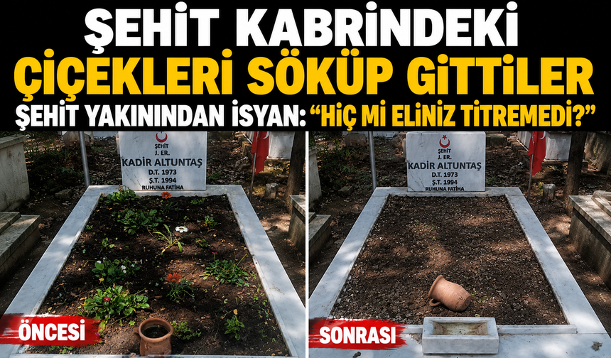Şehit Mezarı Başında Büyük Saygısızlık