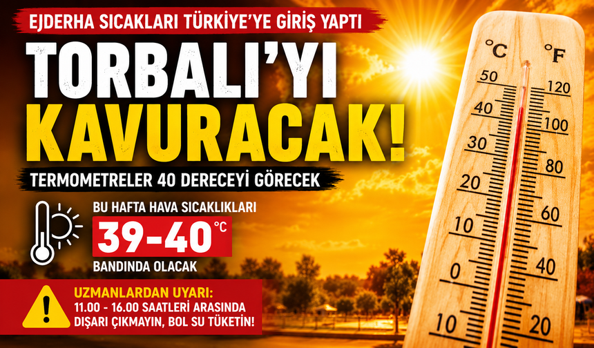 Ejderha Sıcakları Torbalı'yı Kavuracak! Termometreler 40 Dereceyi Görecek
