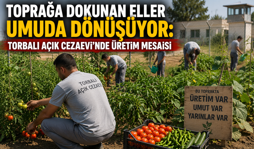 Torbalı'da Mahkumlar Toprağı İşliyor, Sofralara Üretim Taşıyor