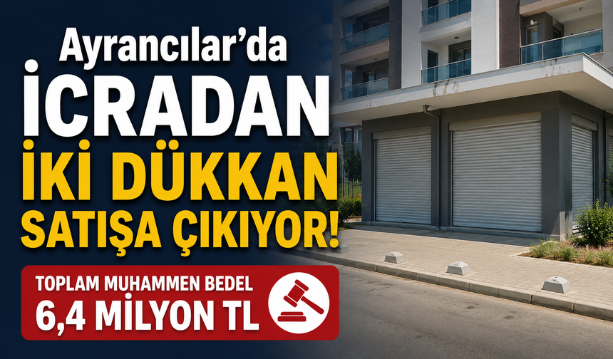 Ayrancılar’da İcradan İki Dükkan Satışa Çıkıyor