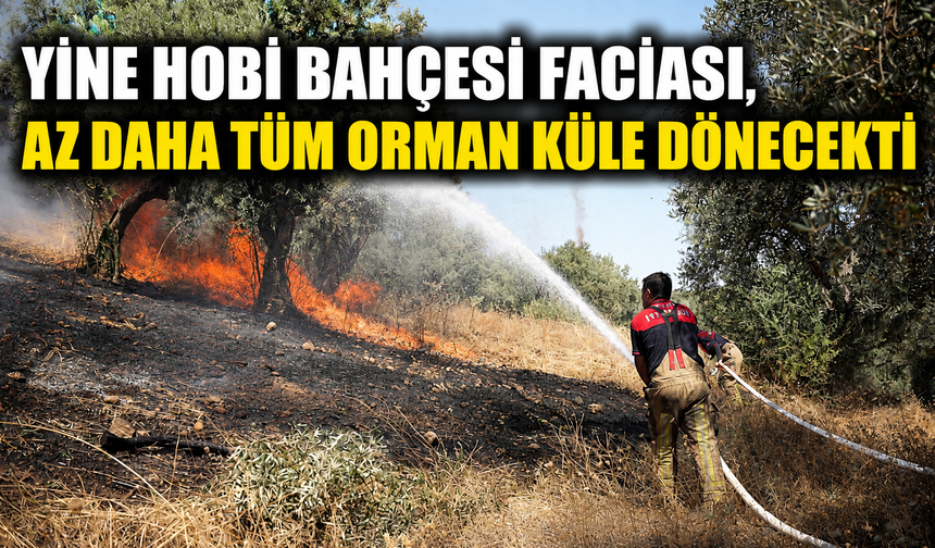 Yine hobi bahçesi, yine yangın