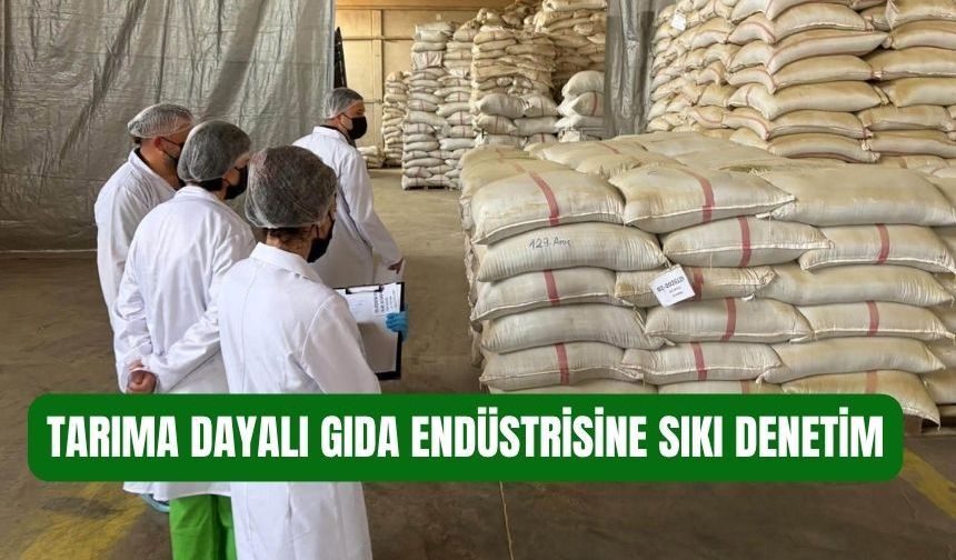 Tarıma dayalı gıda endüstrisine sıkı denetim