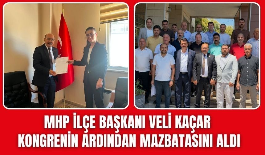 MHP Torbalı İlçe Başkanı Veli Kaçar mazbatasını aldı
