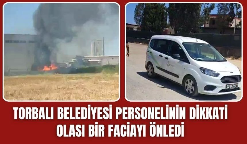 Belediye personelinin dikkati olası faciayı önledi