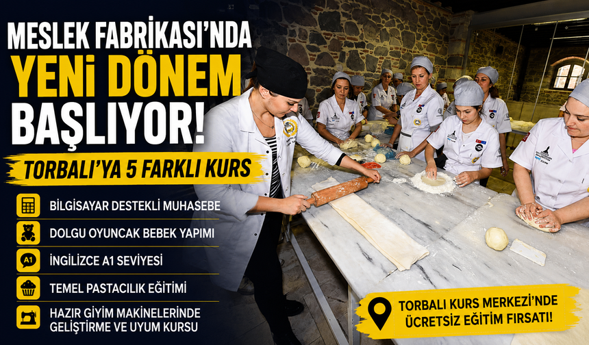 Meslek Fabrikası’nda Yeni Dönem Başlıyor: Torbalı’ya 5 Farklı Kurs