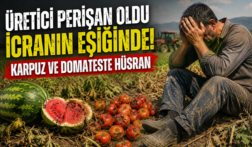 Torbalı’da üreticinin umudu tarlada kaldı: Domates ve karpuzda büyük zarar