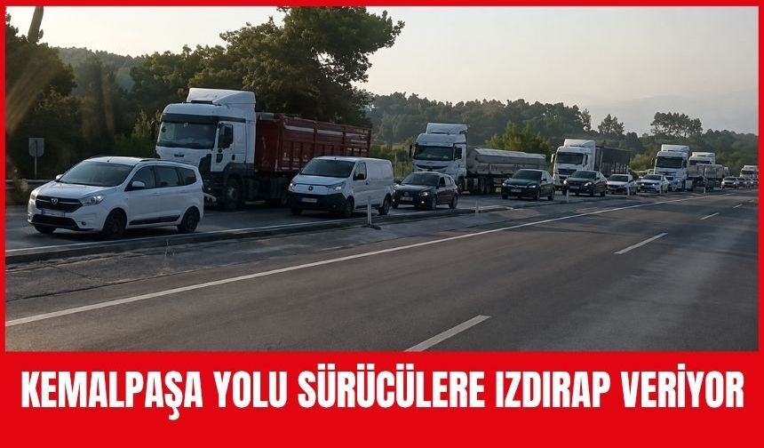 Torbalı - Kemalpaşa yolunda trafik çilesi