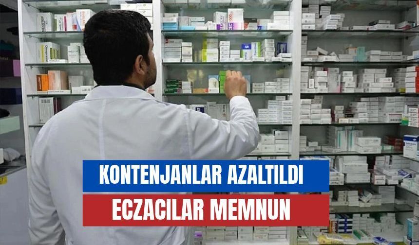 Eczacılar kontenjanların azaltılmasından memnun